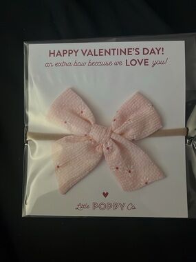 Little Poppy Co. Pink Polka Bow Headband